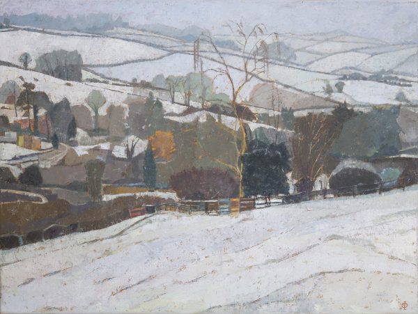 Swainswick Valley, Snow, Oil on Linen, 46 x 61 cm
