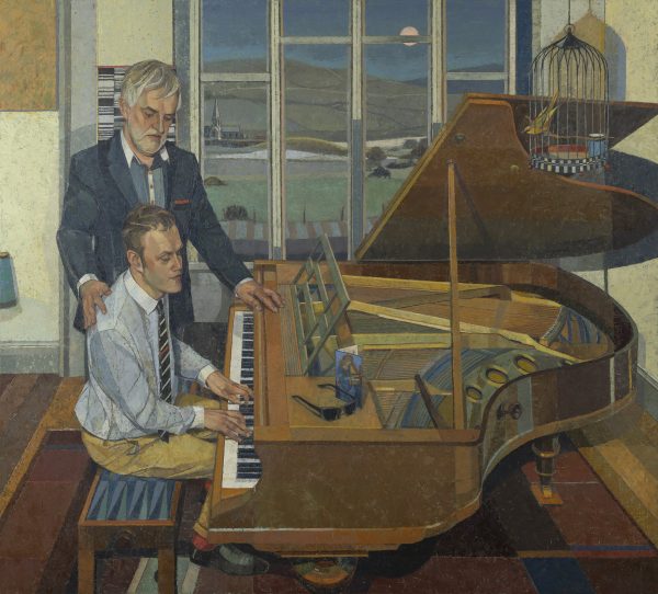 Derek Paravicini and Adam Ockelford , Oil on Gesso Panel, 137 x 150 cm