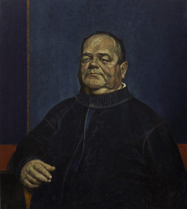 Man in Black, Oil, Linen on Panel, 90 x 80 cm