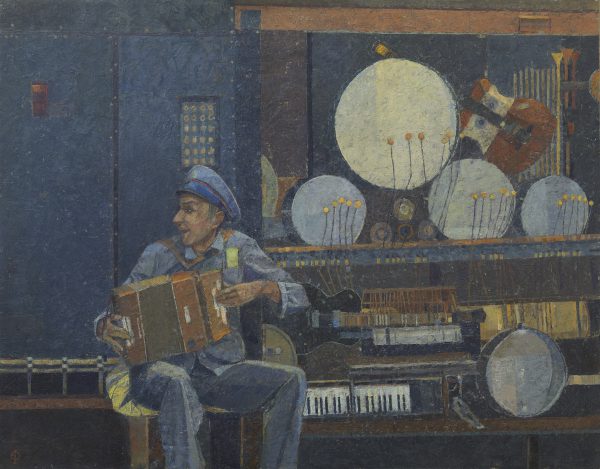 Music Maker, Oil on Gesso Panel, 61 x 76 cm